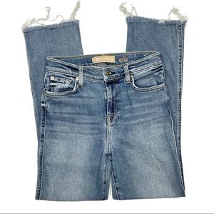 7FAMK Luxe Vintage Edie Cut Off Hem Jeans